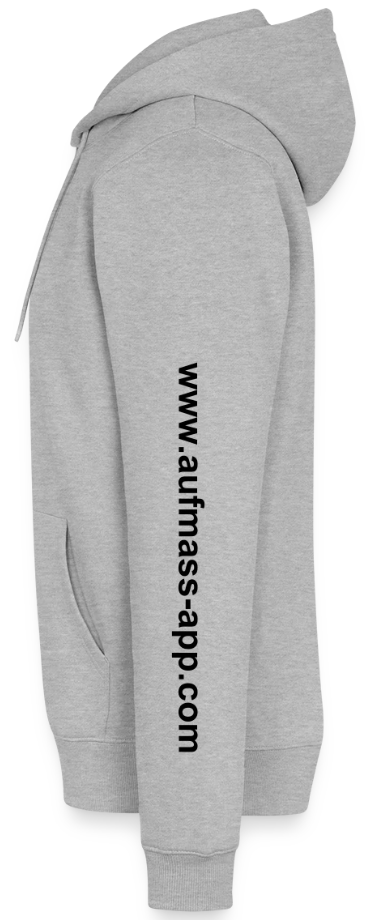 Aufmaß App Hoodie – Seitenansicht